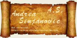 Andrea Simjanović vizit kartica